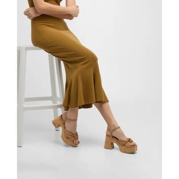 Jimmy Choo Heloise Leather Ankle-Strap Platform Sandals Size 36.5 - Picture 2 of 10